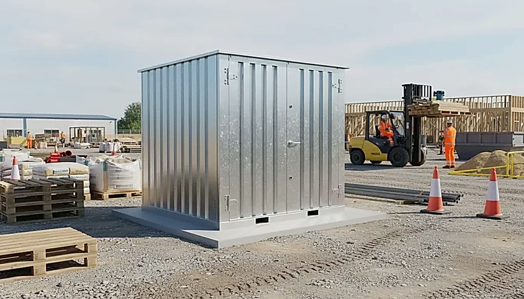industrial modular storage unit construction site